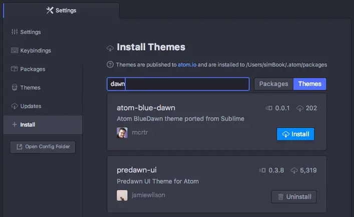 atom customization and themes