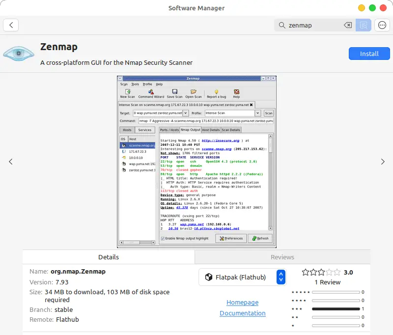 Install Zenmap