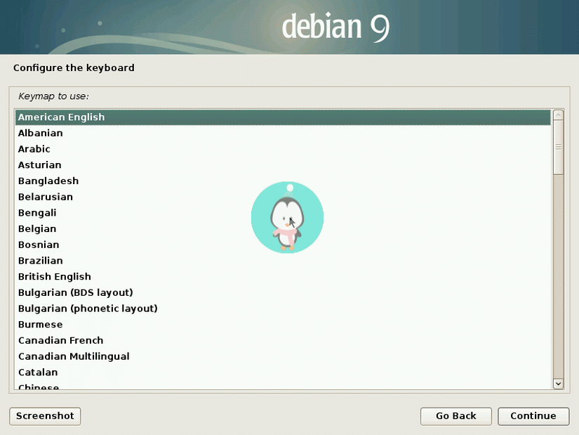 Debian Configure keyboard