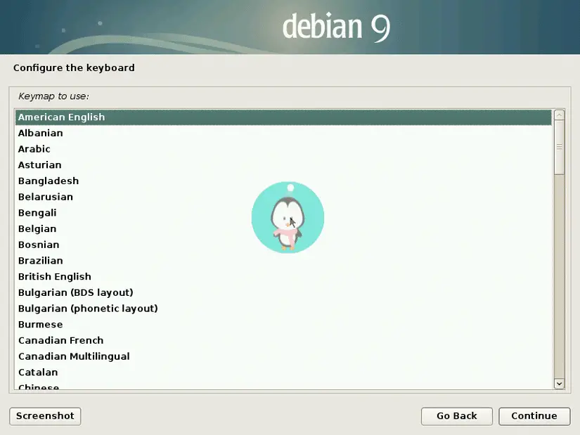 Debian Configure keyboard