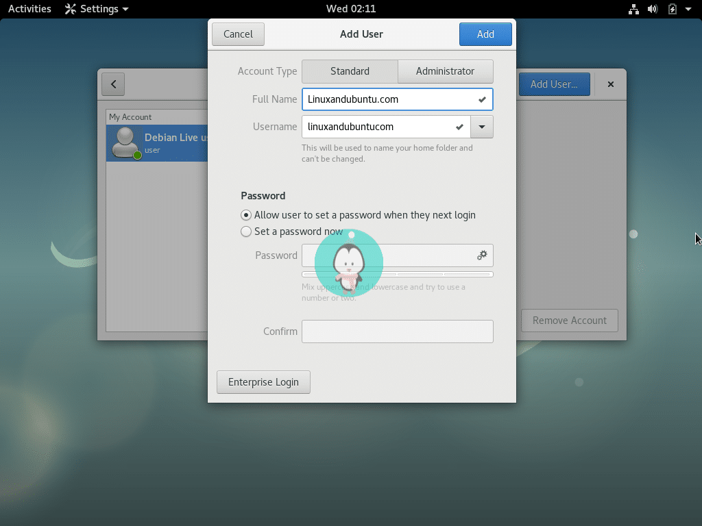 debian add more users