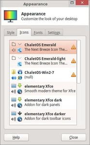 ChaletOS Linux icons