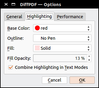 DiffPDF to compare pdf files