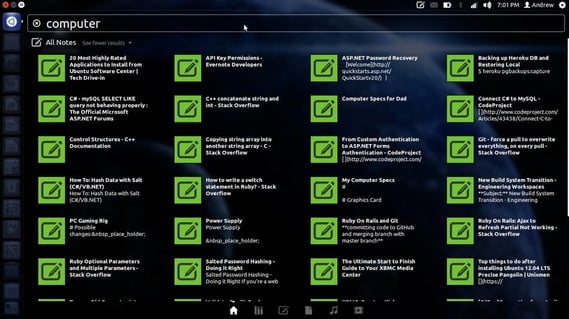 Evernote everpad notes in ubuntu unity