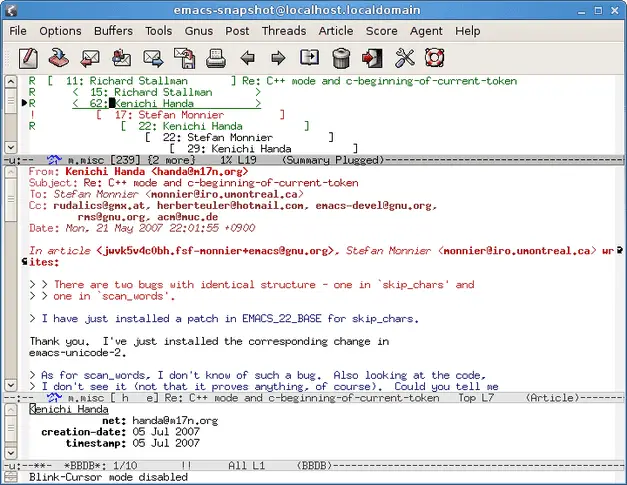 GNU Emacs text editor