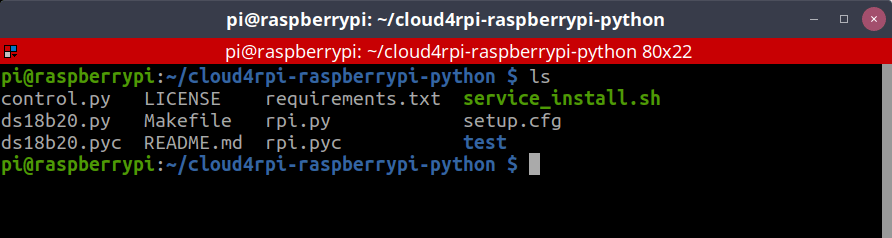 cloud4rpi client folder tree