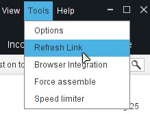 XDM refresh option to resume broken downloads
