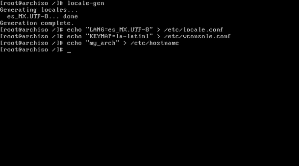 arch linux set hostname