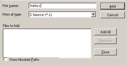 create a hello project in openwatcom