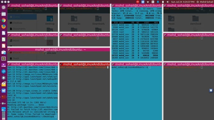 create lots of terminals in terminator