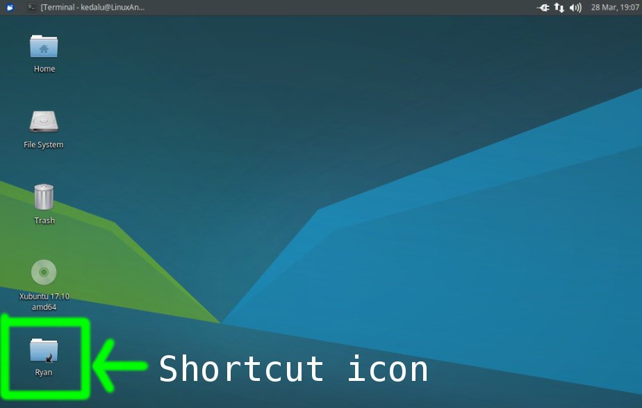 create shortcut icon in linux