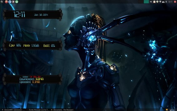 cyborg conky for your ubuntu