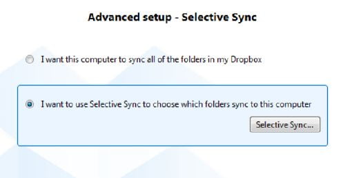 dropbox advanced setup