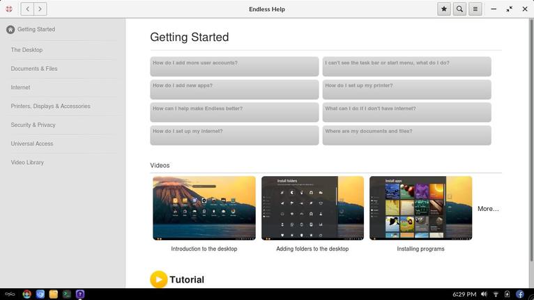 endless os help guide