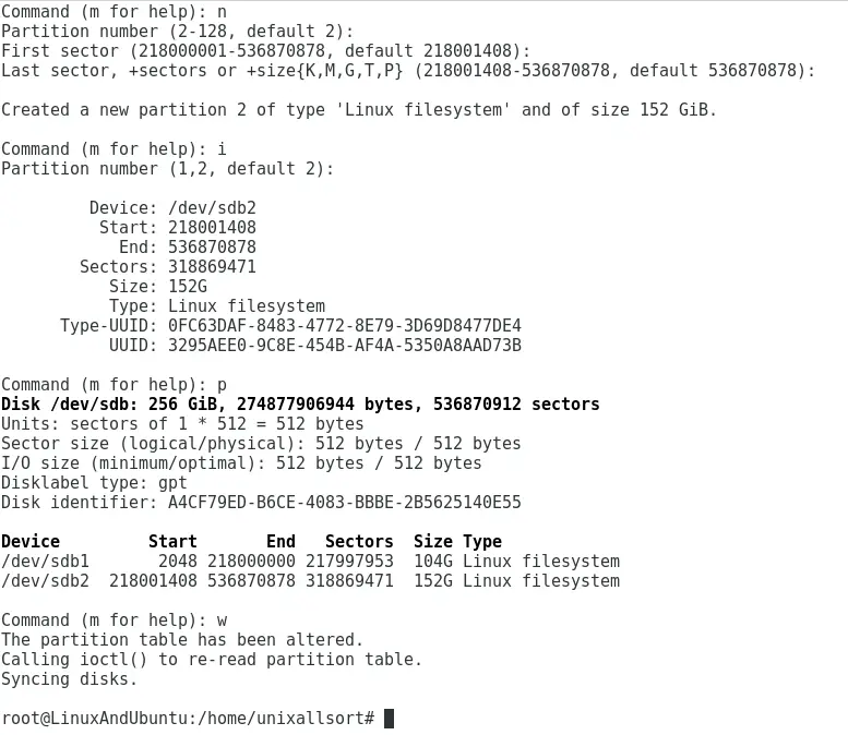 fdisk linux partition manager