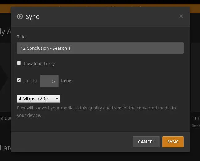 format media before sharing with plex client