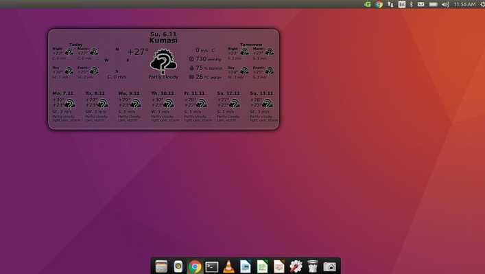 gis weather widget for ubuntu