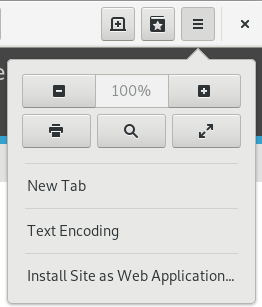 gnome web breadcrumb options