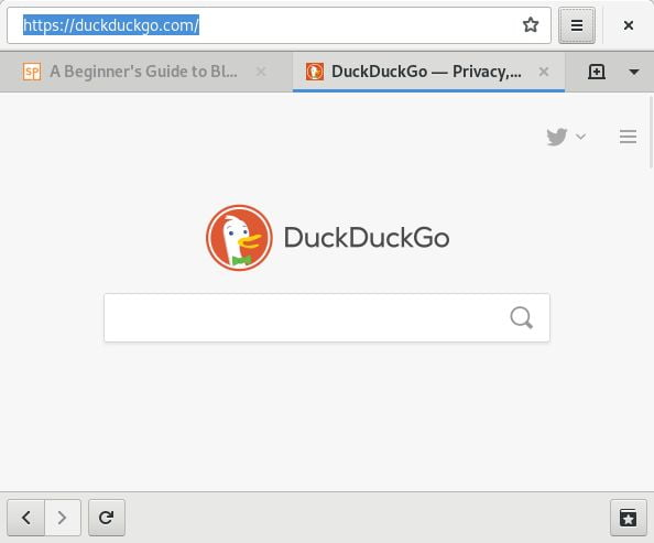 gnome web duckduckgo search