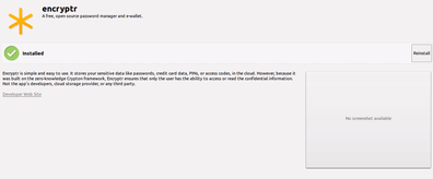 install encryptr from software manager in linux