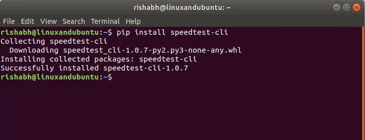 install speedtest-cli using pip in ubuntu