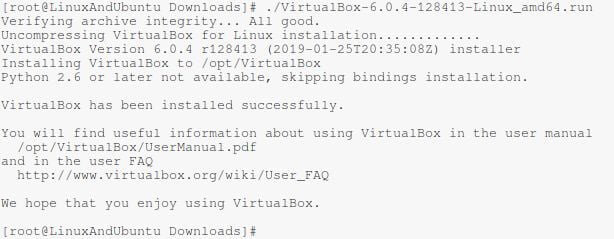 install virtualbox cli
