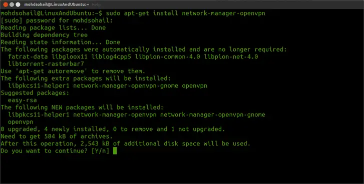 install vpn plugin in linux ubuntu