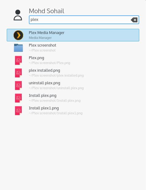 launch plex from application menu