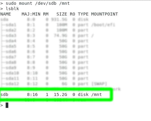 mount usb drive linux