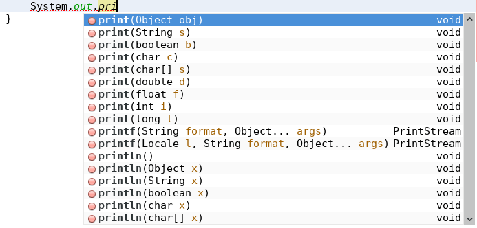 netbeans code completion