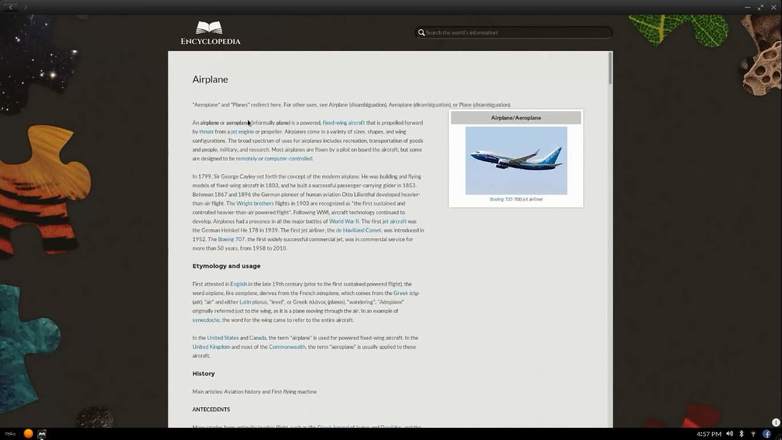 offline encyclopedia in endless os