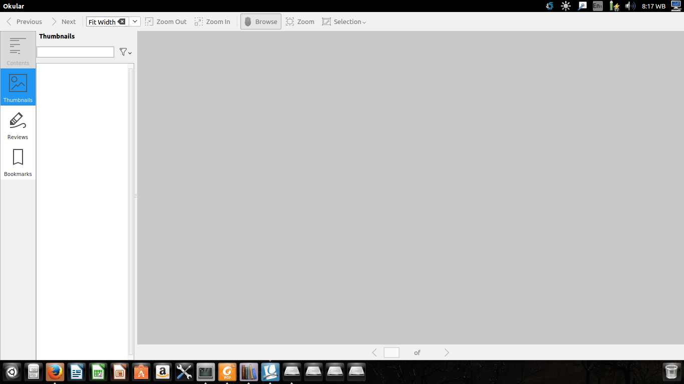 okular pdf viewer or ebook reader
