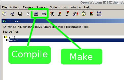 openwatcom ide GUI editor