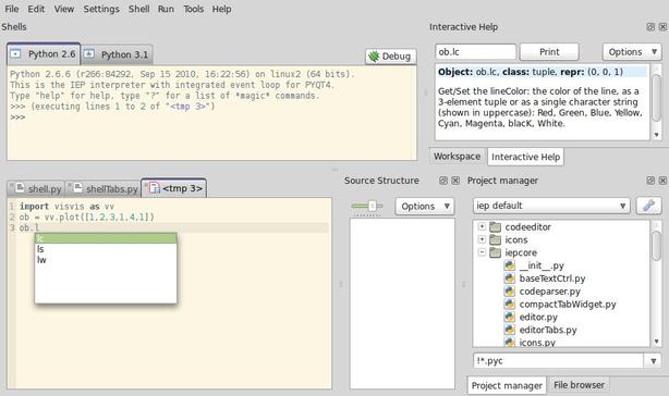 pyzo python ide for linux