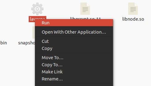 run laverna installer in linux