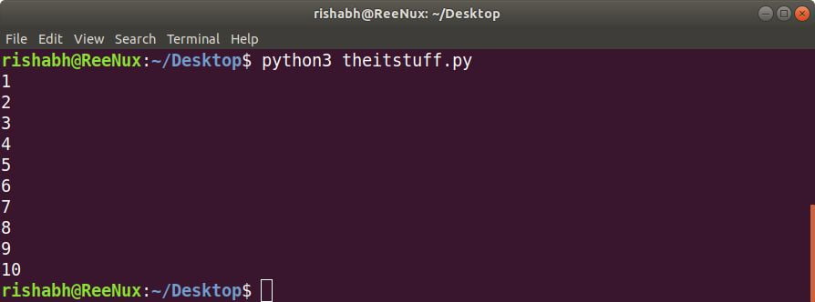 run python script