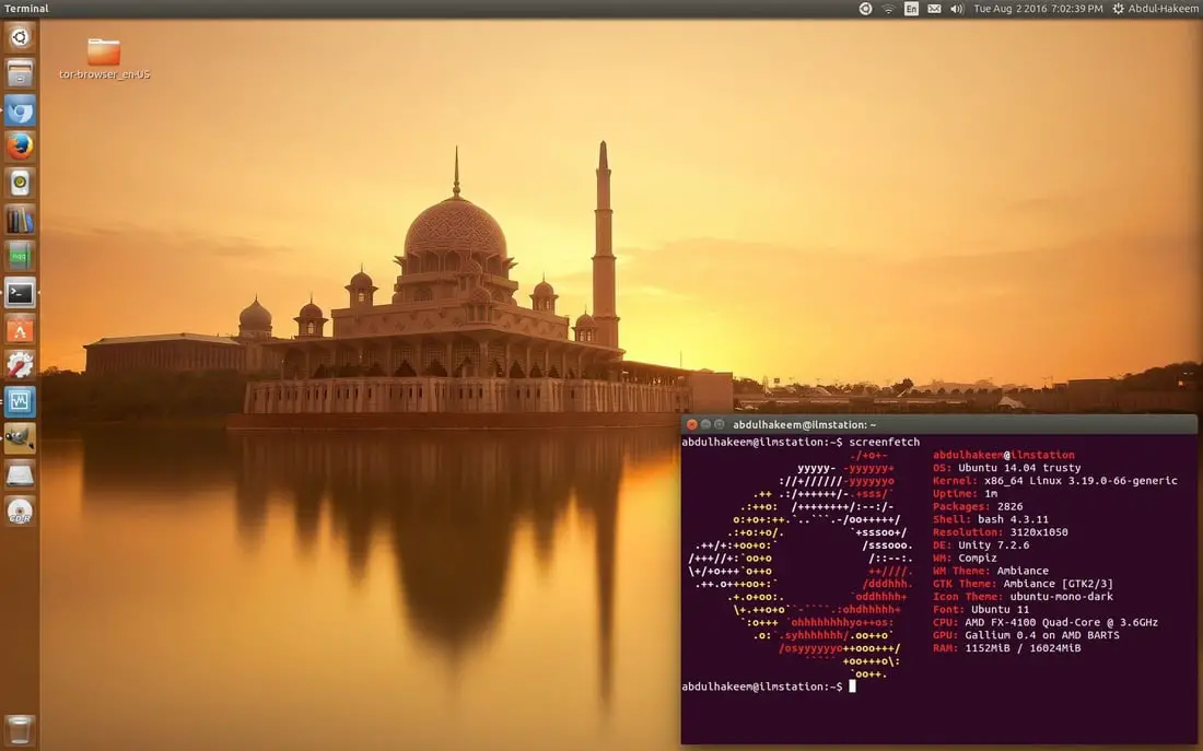 screenfetch linux on ubuntu