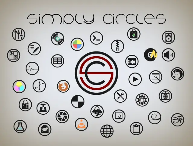 simply circles gnome theme