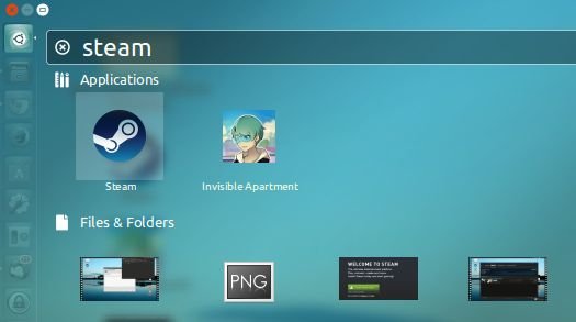 start steam from dash or start menu to play hd games