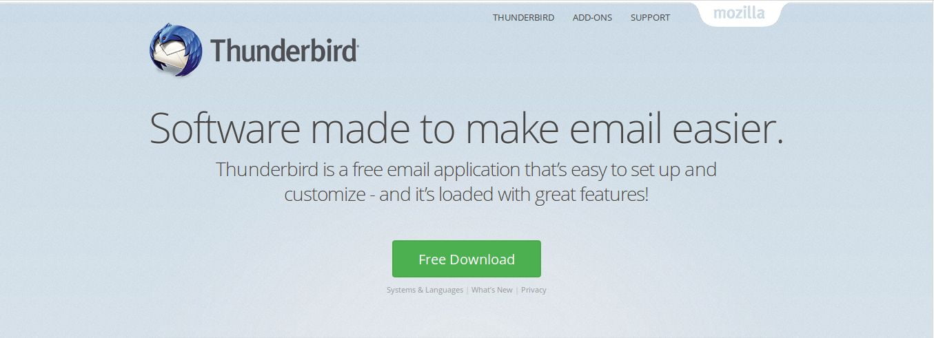 thunderbird linux email client