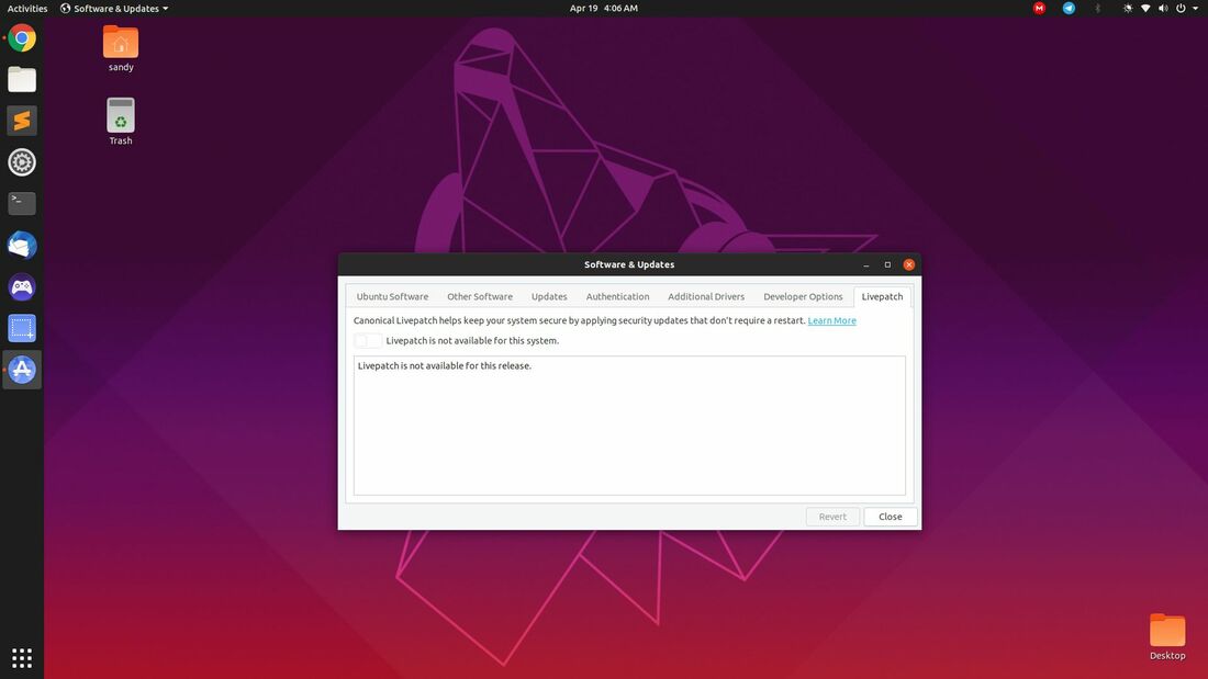 ubuntu 19.04 livepatch