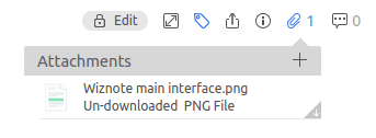 wiznote add attachment feature