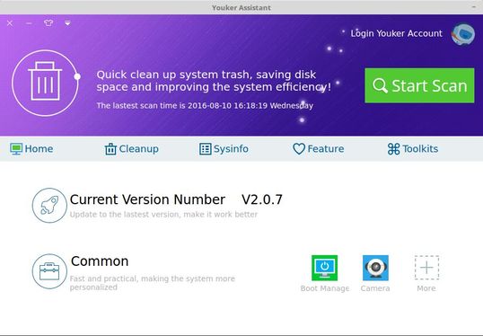 youker assistant clean system trash