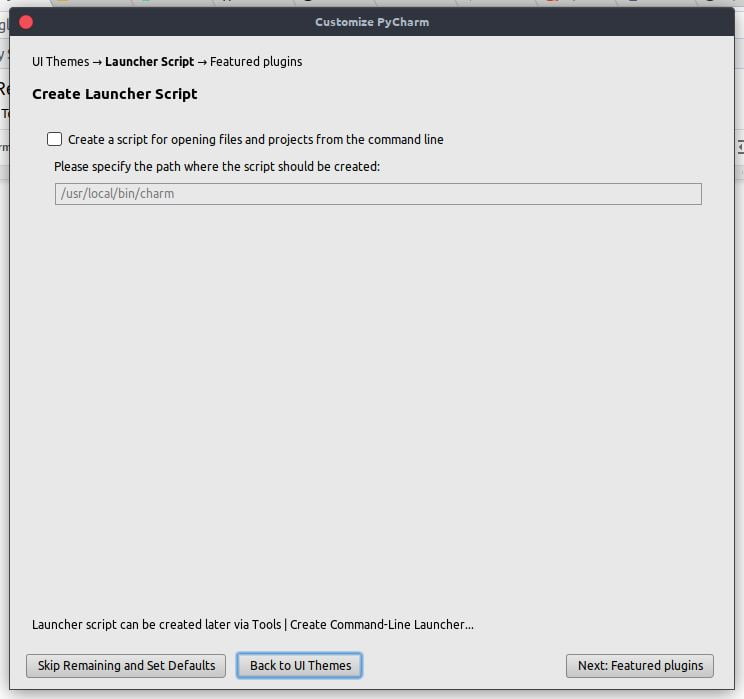 Creating a launcher script