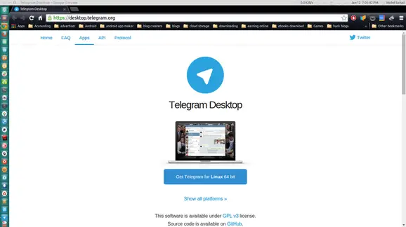 Download telegram from webiste for linux mint ubuntu