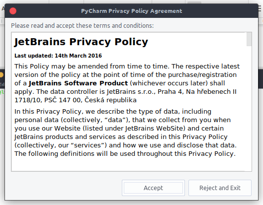 JetBrains Privacy policy