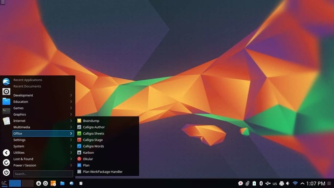 KaOS desktop 