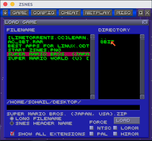 ZSNES load games roms