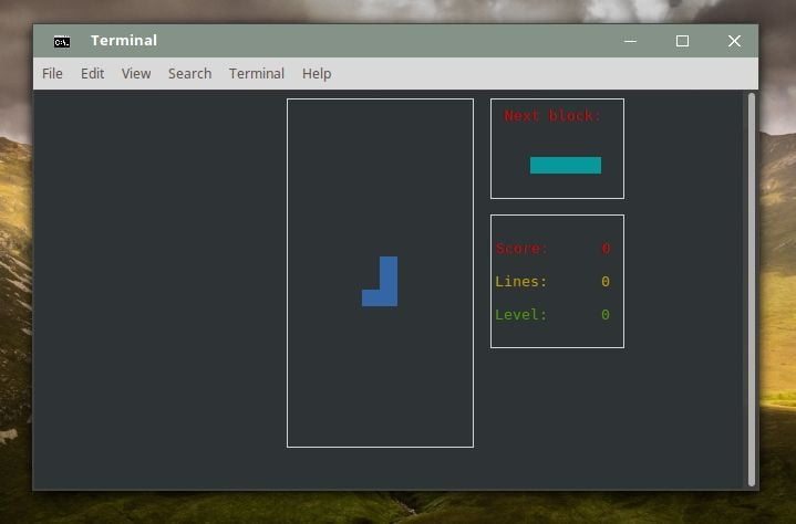 bastet tetris game for linux terminal