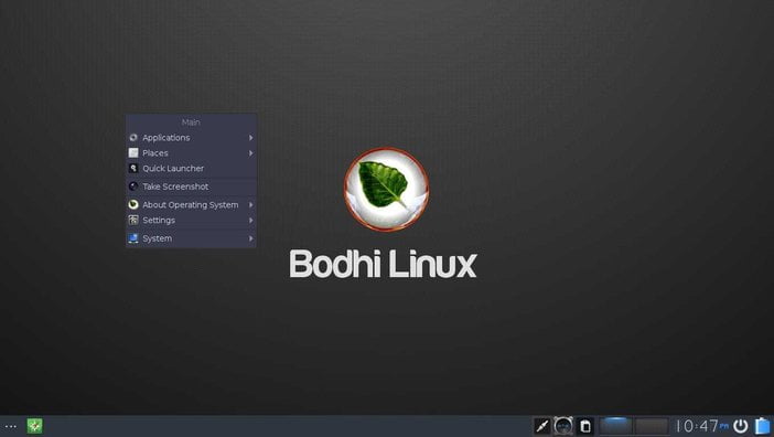 bodhi linux moksha desktop